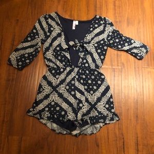 Francesca’s Navy blue Romper